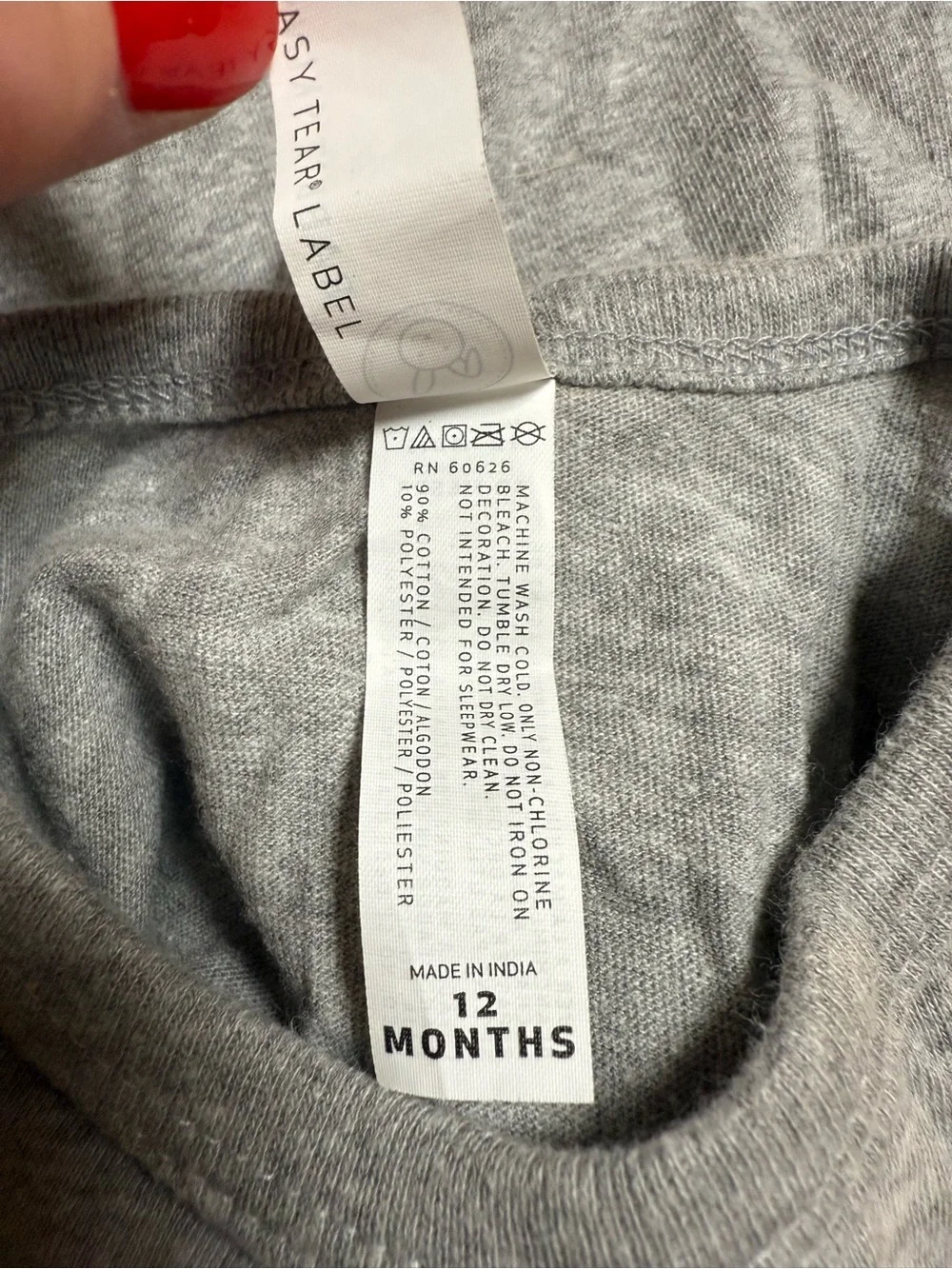 Rabbit Skins Taquito Gray Bodysuit